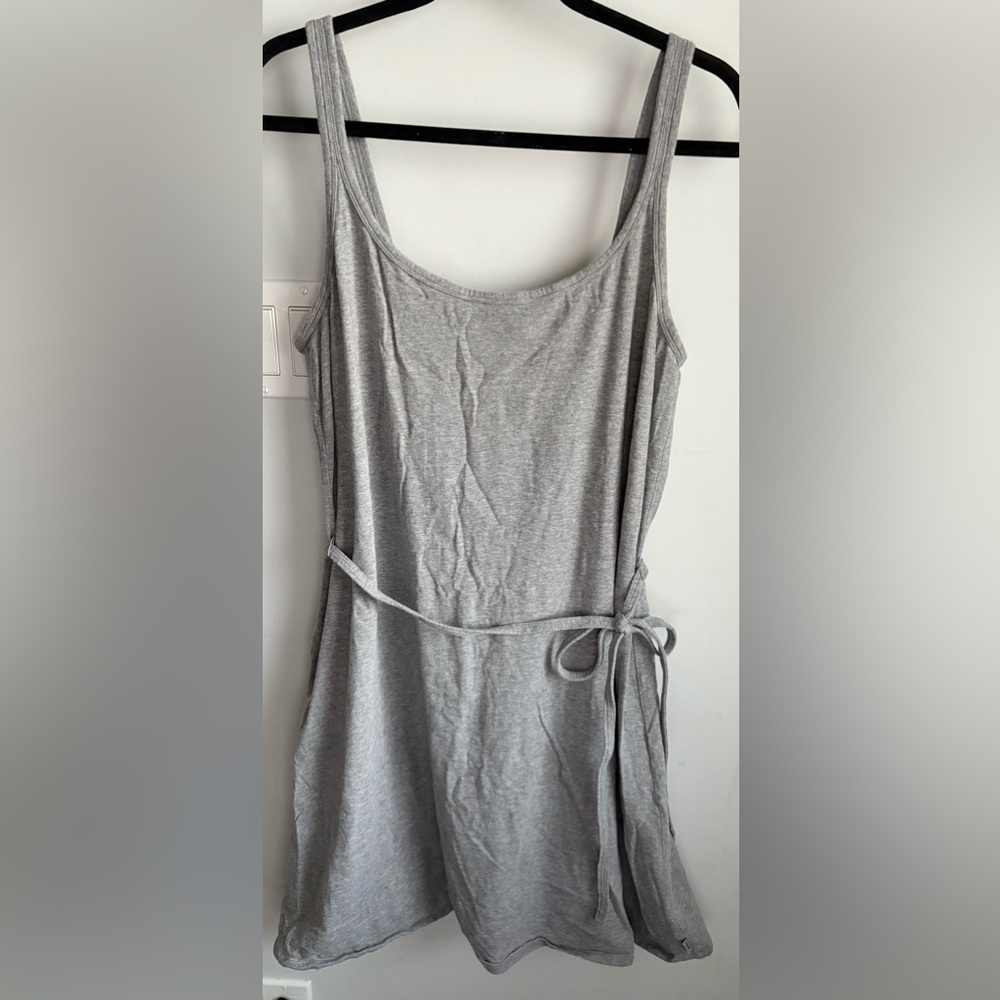 Gray Sleeveless Women's T-Shirt Dress